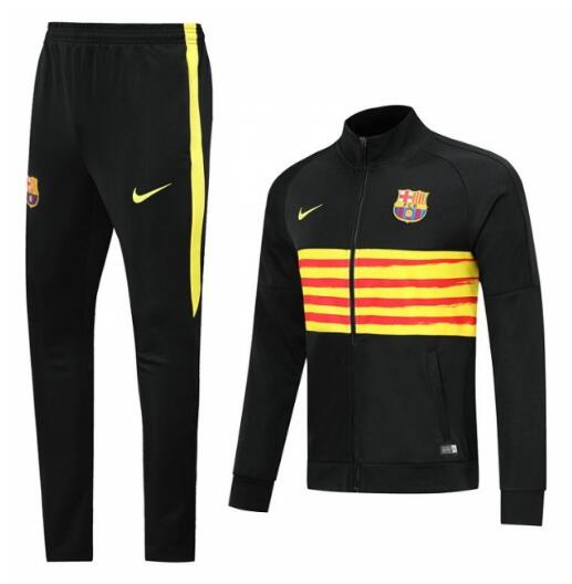 Barcelona Fourth Black training Suits Jacket and Pants 2019/20